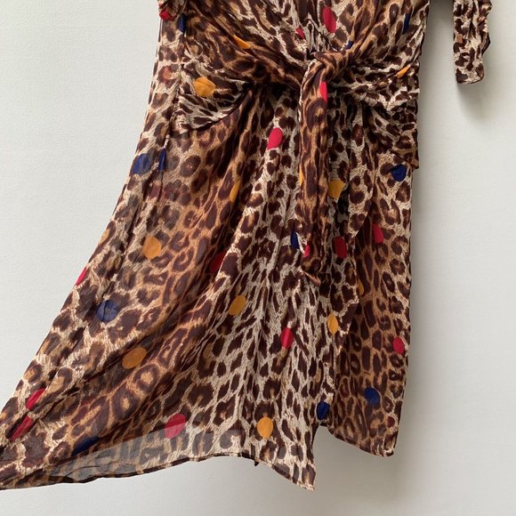 Paris atelier & Other Stories Dress EUR 38 Fits UK 12 Animal Print Sheer & Slip - Picture 2 of 13